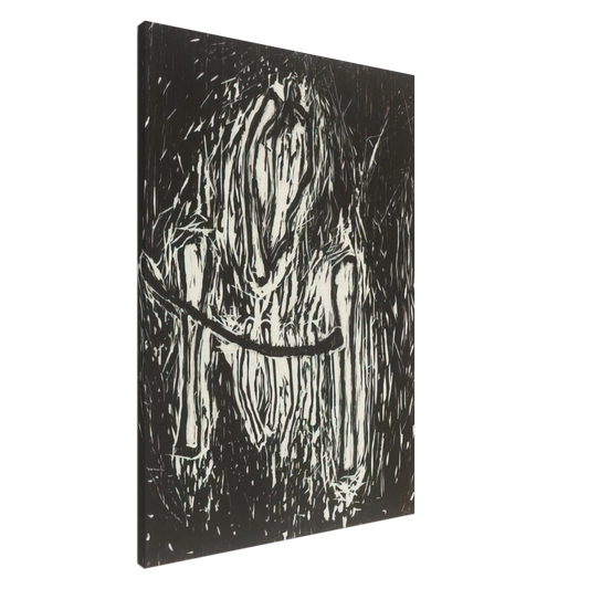 Susan Rothenberg - HEAD AND BONES 1980 Canvas - 20x30 cm / 8x12 inches-canvas