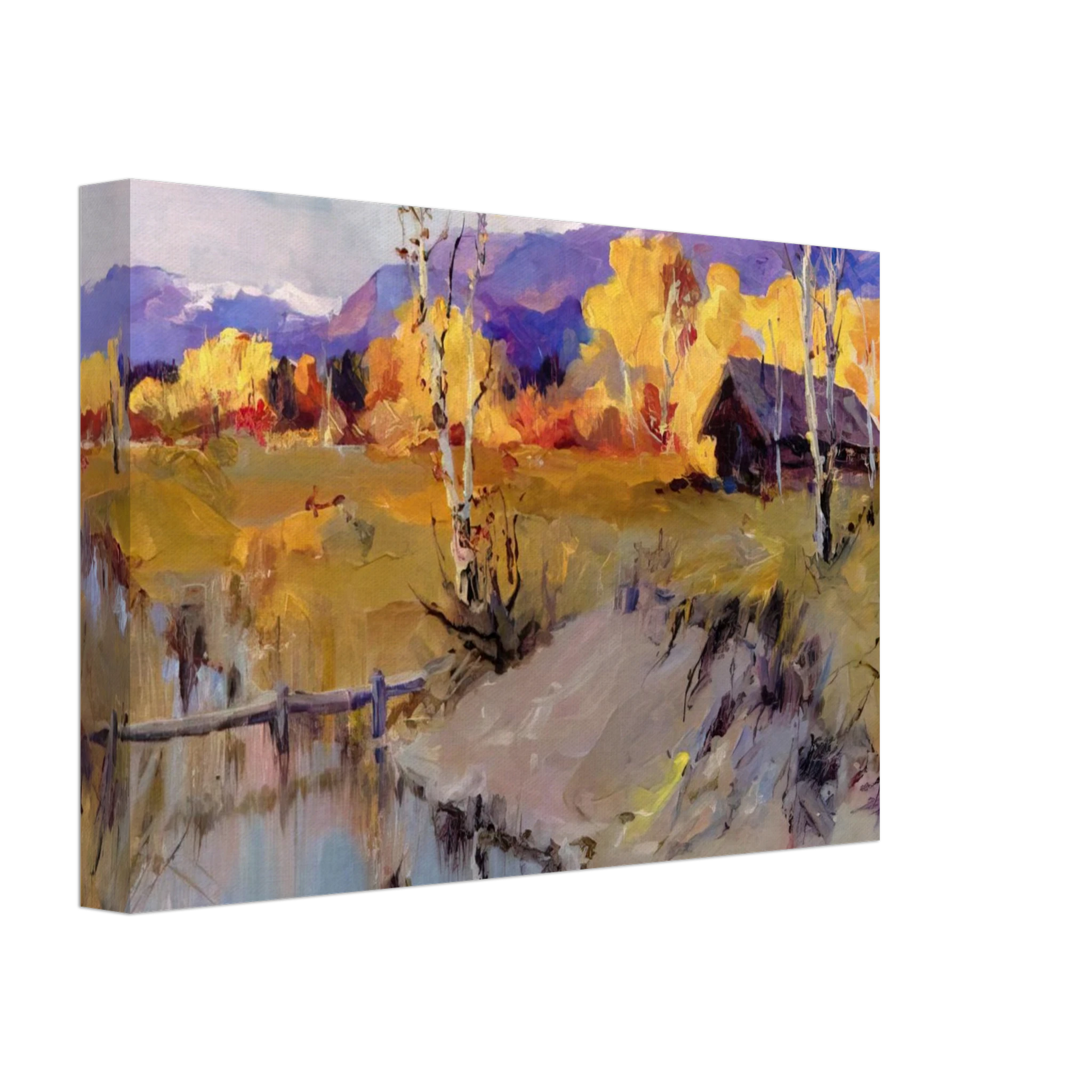Sydney Laurence - Autumn Morning - Romanticism Canvas - 40x60 cm / 16x24 inches-canvas