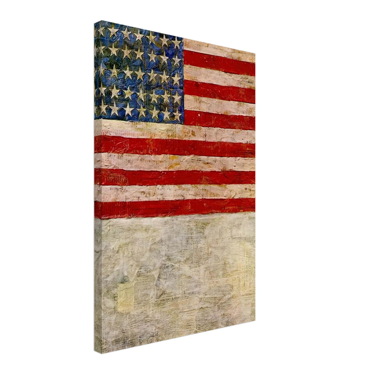 Jasper Johns - FLAG ABOVE WHITE Canvas - 40x60 cm / 16x24 inches-canvas
