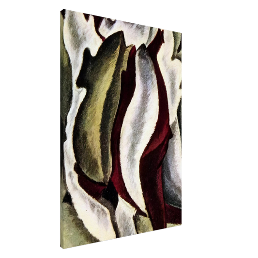 Arthur Dove - Based on Leaf Forms and Spaces - 1912 Canvas - 20x30 cm / 8x12 inches-canvas