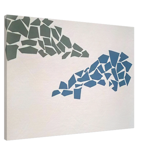 Robert Goodnough - Blue and Green - 1968 Canvas - 20x30 cm / 8x12 inches-canvas