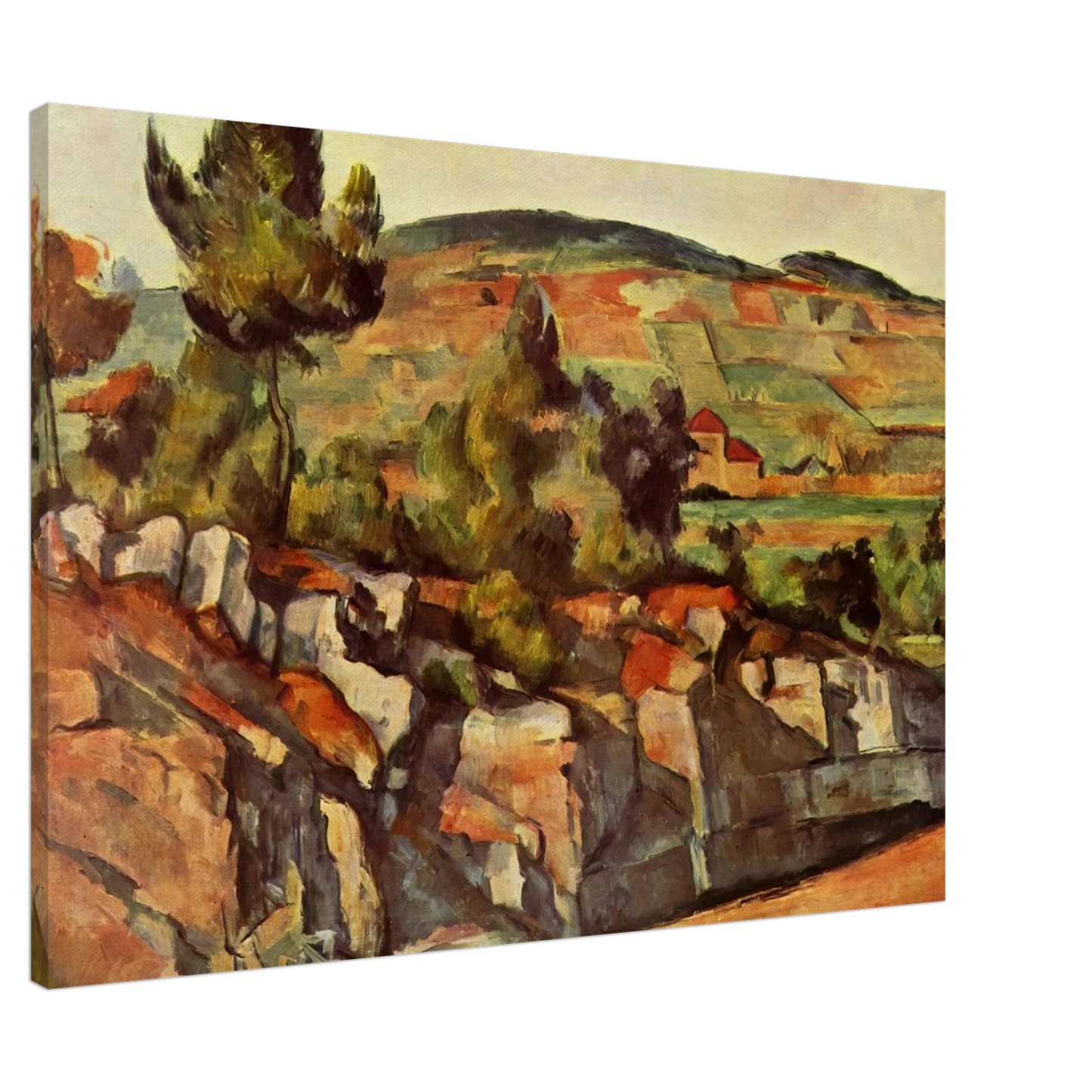 Paul Cezanne - Mountains in Provence Canvas - 20x30 cm / 8x12 inches-canvas
