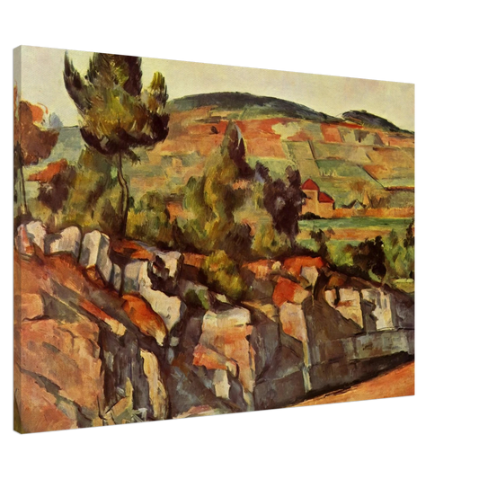 Paul Cezanne - Mountains in Provence Canvas - 20x30 cm / 8x12 inches-canvas