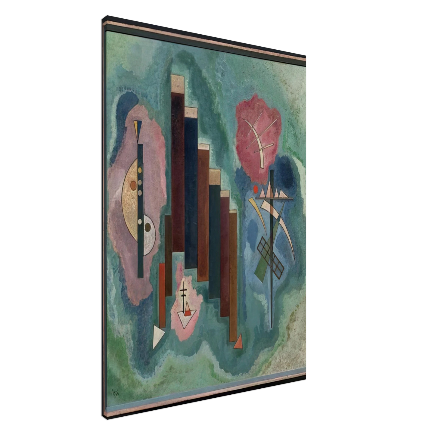 Wassily Kandinsky - DOWNWARDS 1929 Canvas - 20x30 cm / 8x12 inches-canvas
