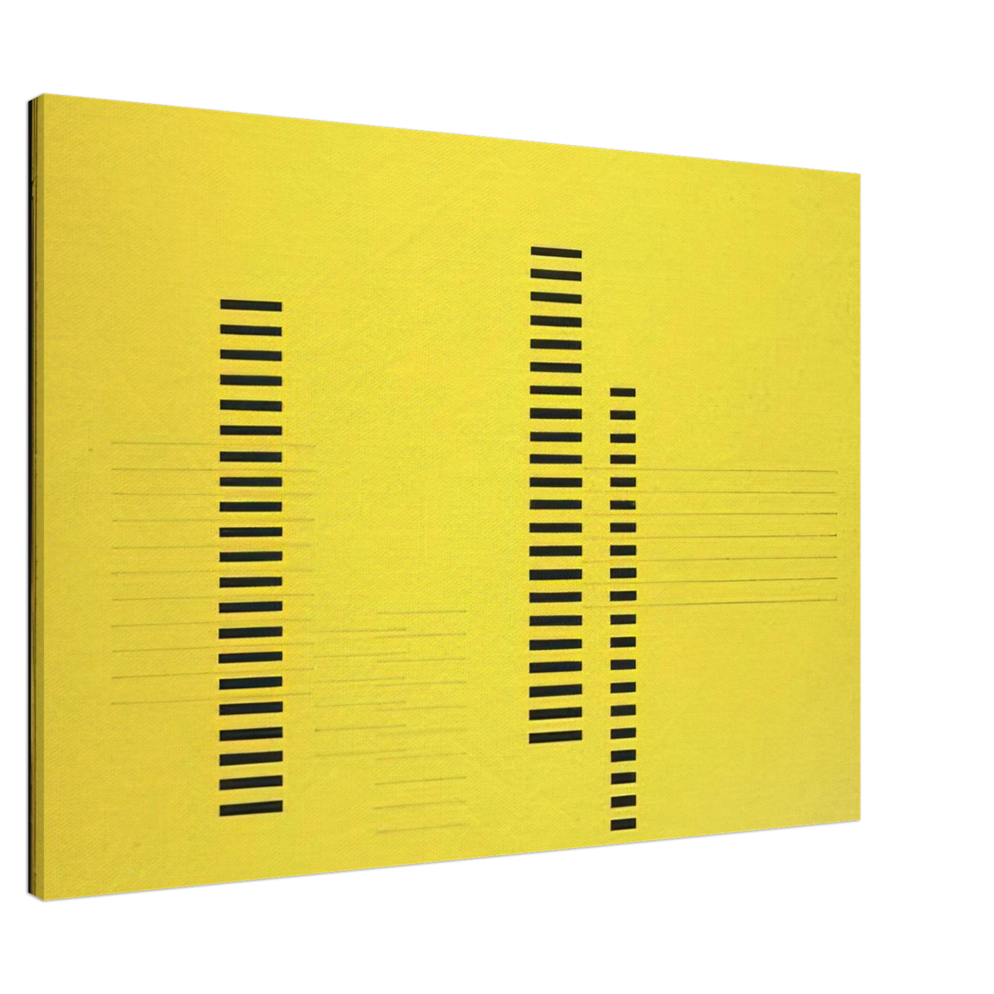 Josef Albers - SKYSCRAPERS ON TRANSPARENT YELLOW 1929 Canvas - 20x30 cm / 8x12 inches-canvas