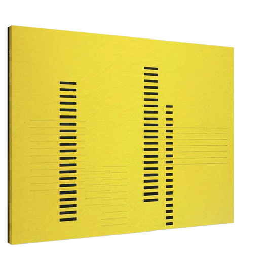 Josef Albers - SKYSCRAPERS ON TRANSPARENT YELLOW 1929 Canvas - 20x30 cm / 8x12 inches-canvas