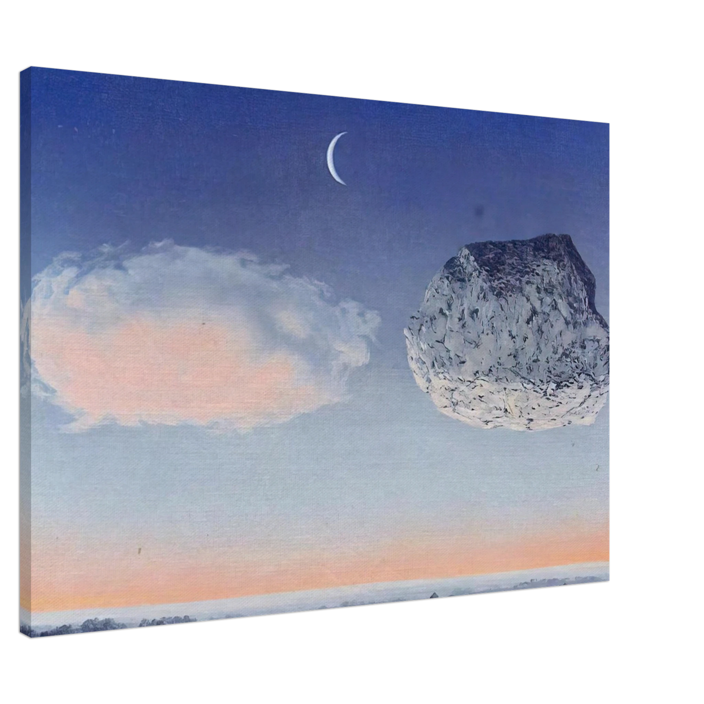 Rene Magritte - THE BATTLE OF THE ARGONNE 1959 Canvas - 20x30 cm / 8x12 inches-canvas