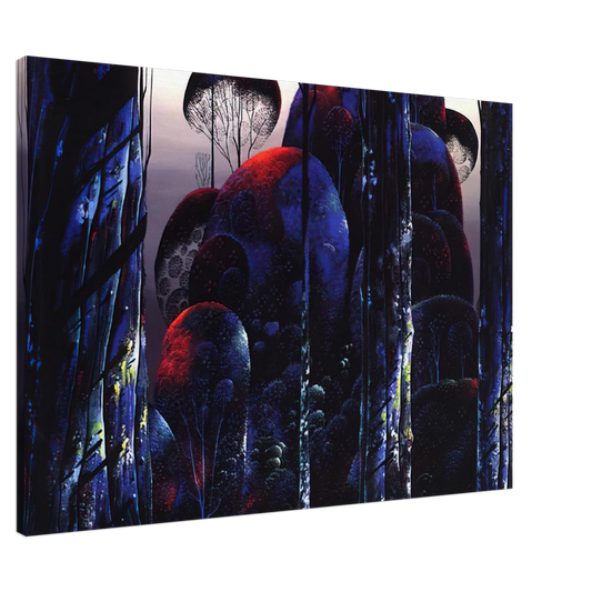 Eyvind Earle - Trees Draped in Autumn Canvas - 20x30 cm / 8x12 inches-canvas