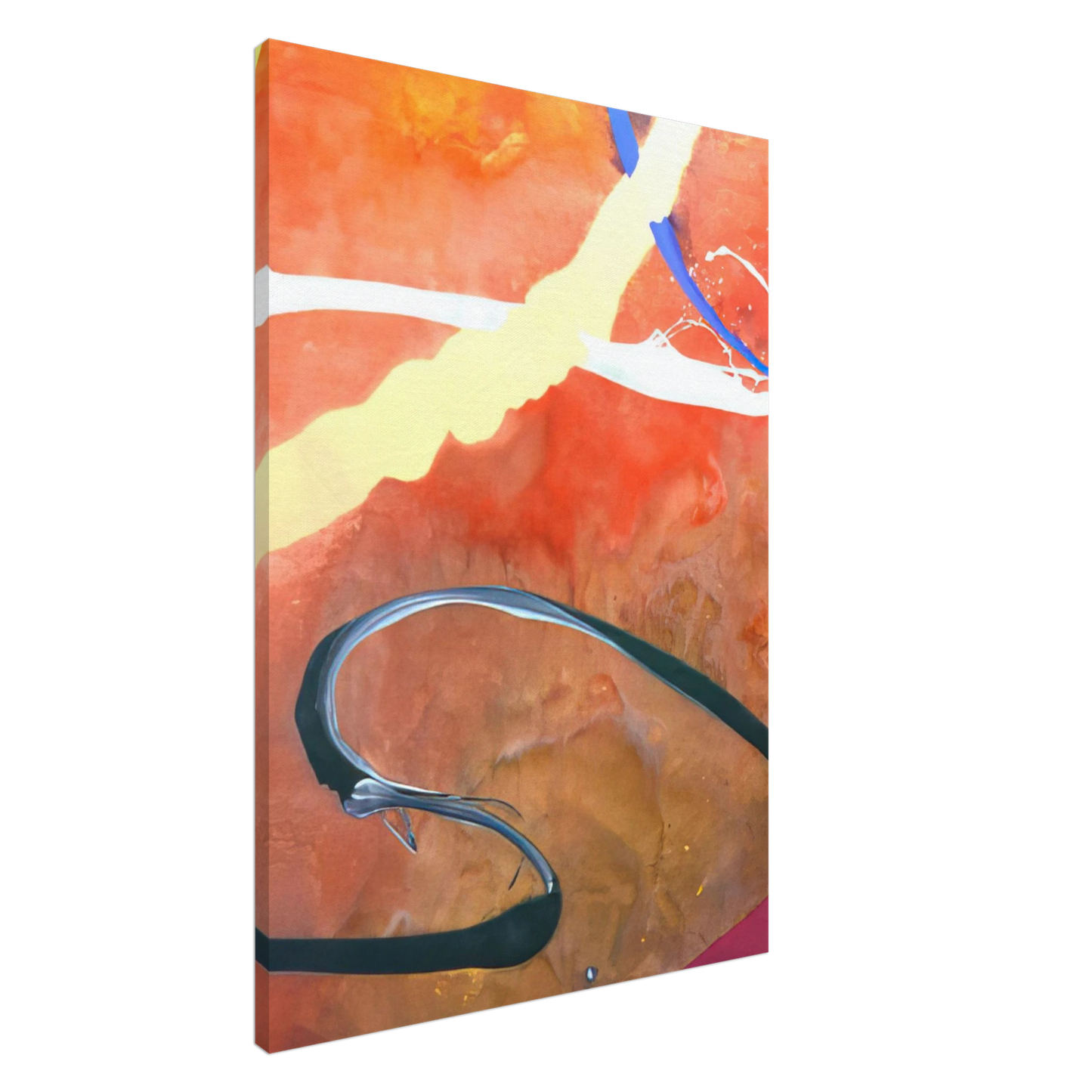 Ronnie Landfield - Serpentine - 1969 Canvas - 20x30 cm / 8x12 inches-canvas