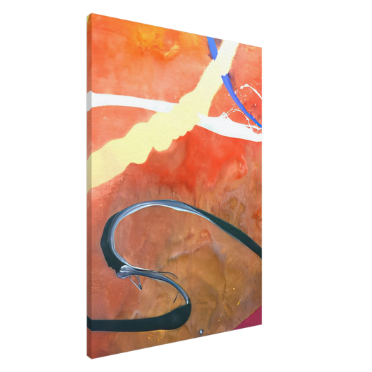 Ronnie Landfield - Serpentine - 1969 Canvas - 20x30 cm / 8x12 inches-canvas