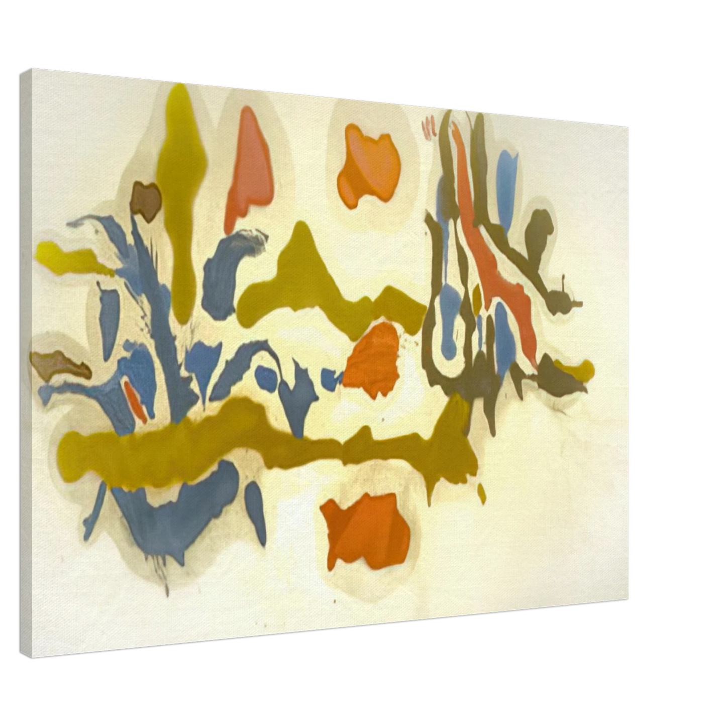 Helen Frankenthaler - Seascape with Dunes - 1962 Canvas - 20x30 cm / 8x12 inches-canvas