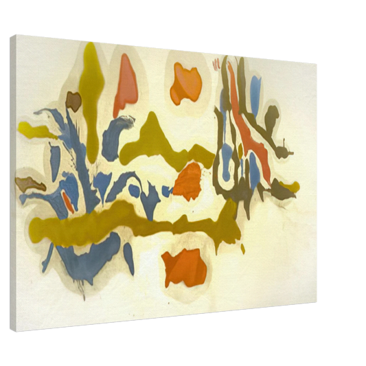 Helen Frankenthaler - Seascape with Dunes - 1962 Canvas - 20x30 cm / 8x12 inches-canvas
