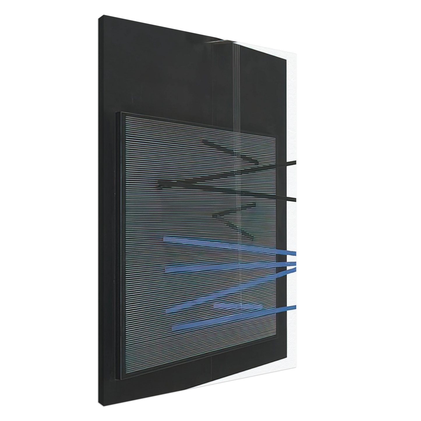 Jesus Rafael Soto - PETITE VIBRATION BRIQUE ET NOIRE 1966 Canvas - 20x30 cm / 8x12 inches-canvas