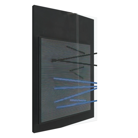 Jesus Rafael Soto - PETITE VIBRATION BRIQUE ET NOIRE 1966 Canvas - 20x30 cm / 8x12 inches-canvas