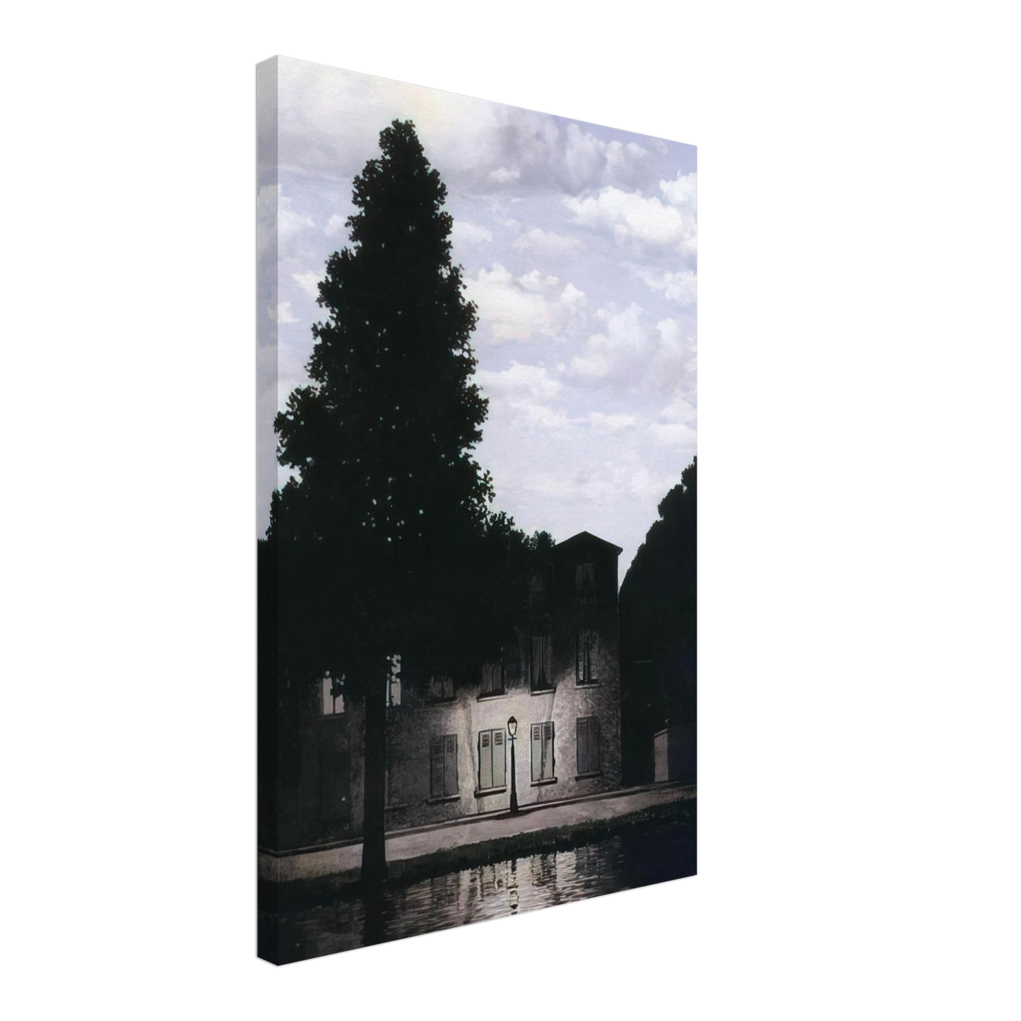 Rene Magritte - THE EMPIRE OF LIGHTS 1954 Canvas - 70x100 cm / 28x40 inches-canvas