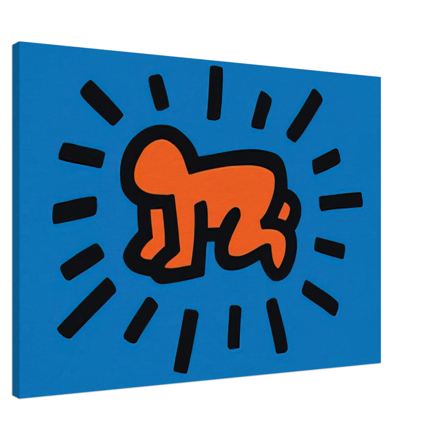 Keith Haring - RADIANT BABY FROM ICONS SERIES 1990 Canvas - 20x30 cm / 8x12 inches-canvas