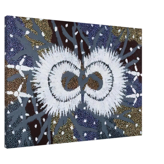 Clifford Possum Tjapaltjarri - Eagle Dreaming - 1999 Canvas - 20x30 cm / 8x12 inches-canvas