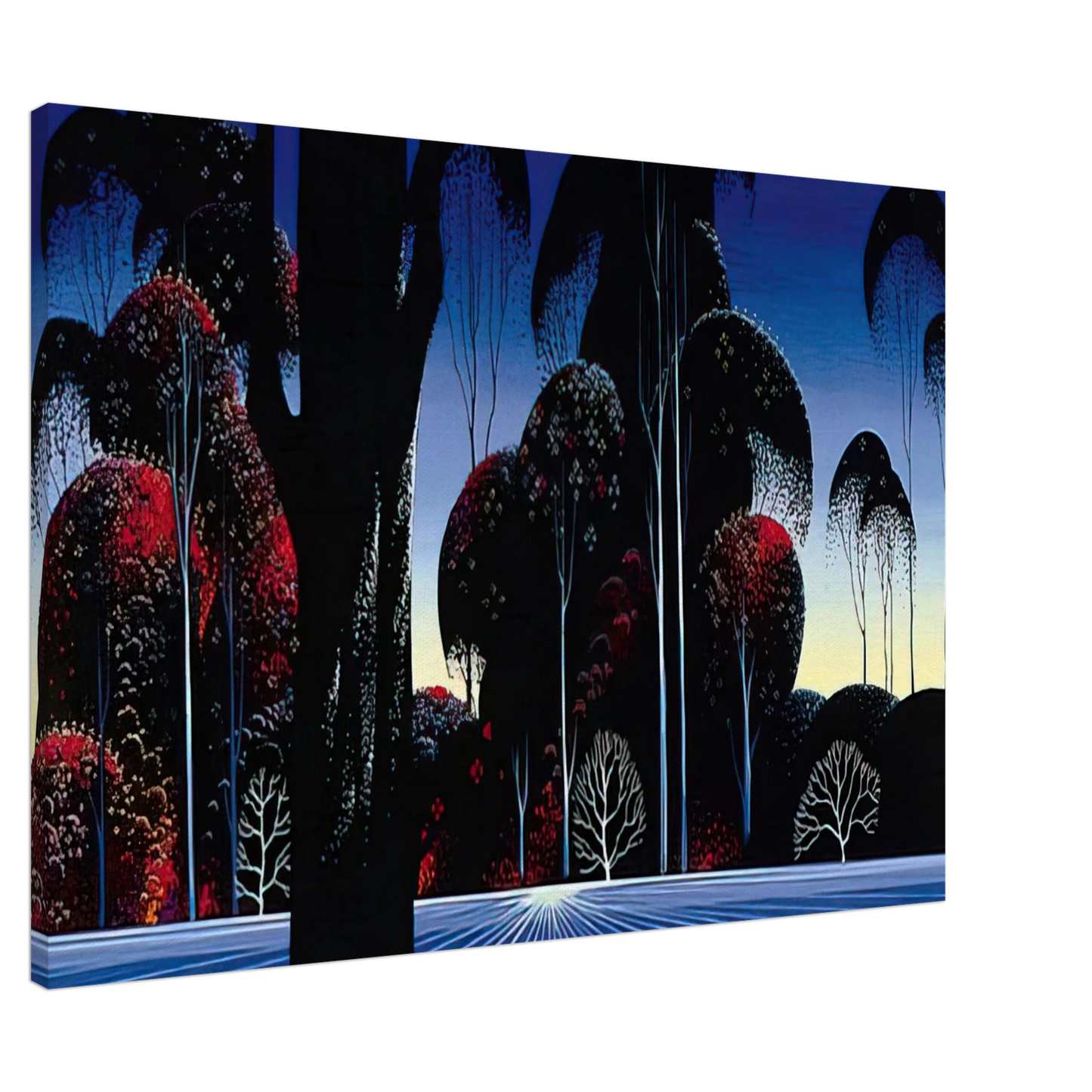 Eyvind Earle - Dark Silence Canvas - 20x30 cm / 8x12 inches-canvas