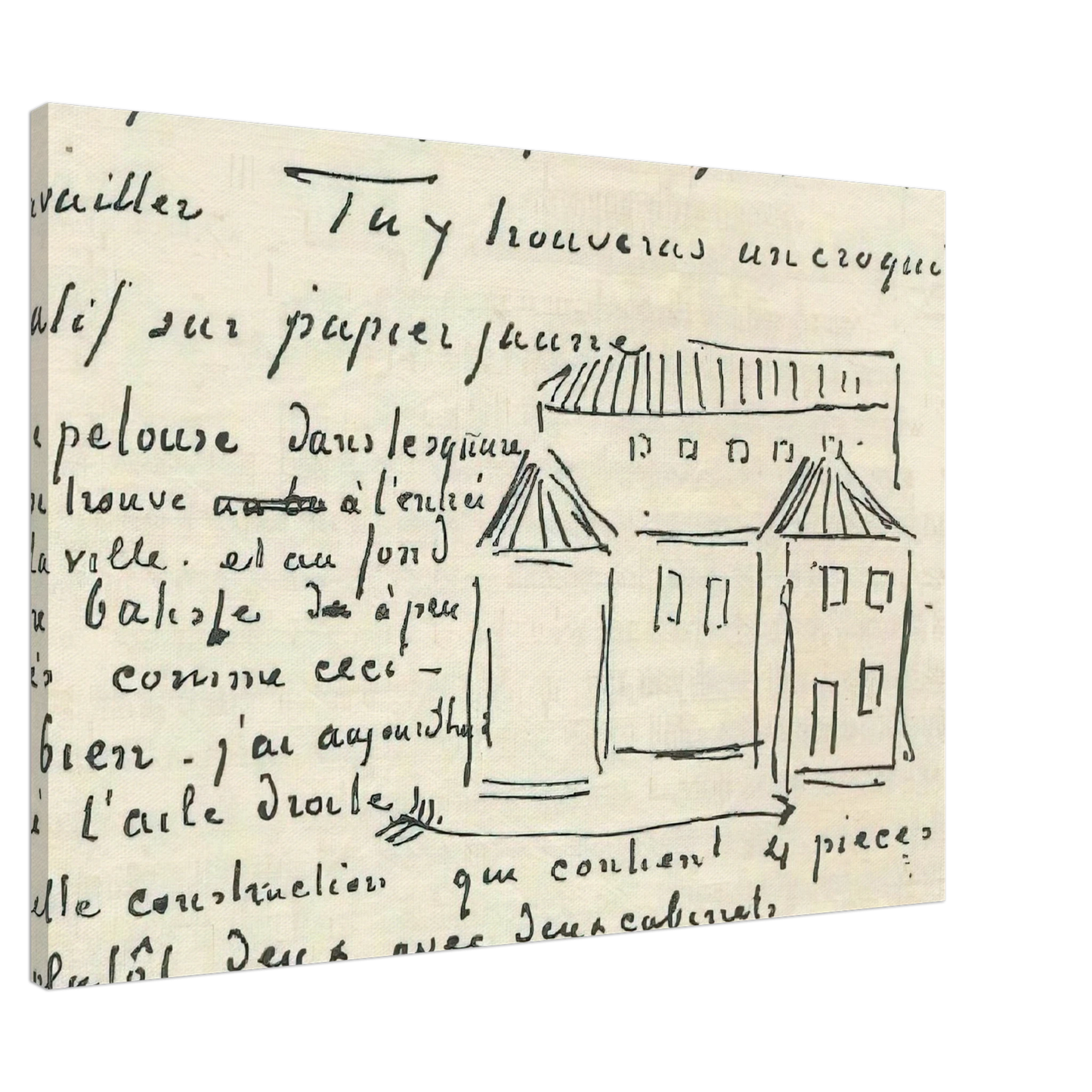 Vincent van Gogh - Vincent's House Canvas - 20x30 cm / 8x12 inches-canvas