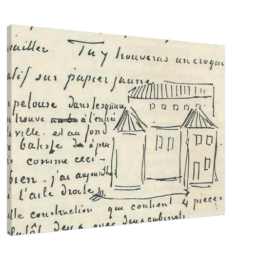 Vincent van Gogh - Vincent's House Canvas - 20x30 cm / 8x12 inches-canvas