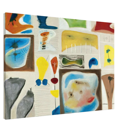 Adolph Gottlieb - A palette of imagery - 1944 Canvas - 20x30 cm / 8x12 inches-canvas