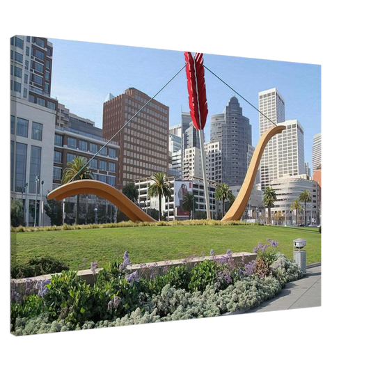 Claes Oldenburg - CUPID S SPAN COLLABORATION WITH VAN BRUGGEN 2002 Canvas - 20x30 cm / 8x12 inches-canvas