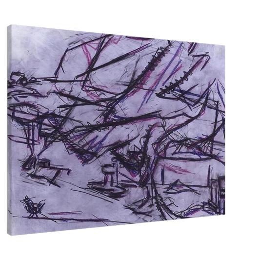 Frank Auerbach - TREE AT TRETIRE Canvas - 20x30 cm / 8x12 inches-canvas