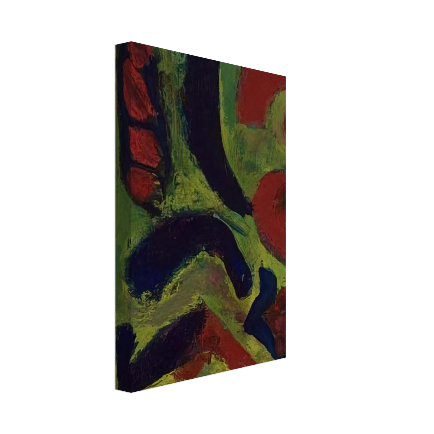 Barnett Newman - Abstract Composition in Green and Red Canvas - 40x60 cm / 16x24 inches-canvas