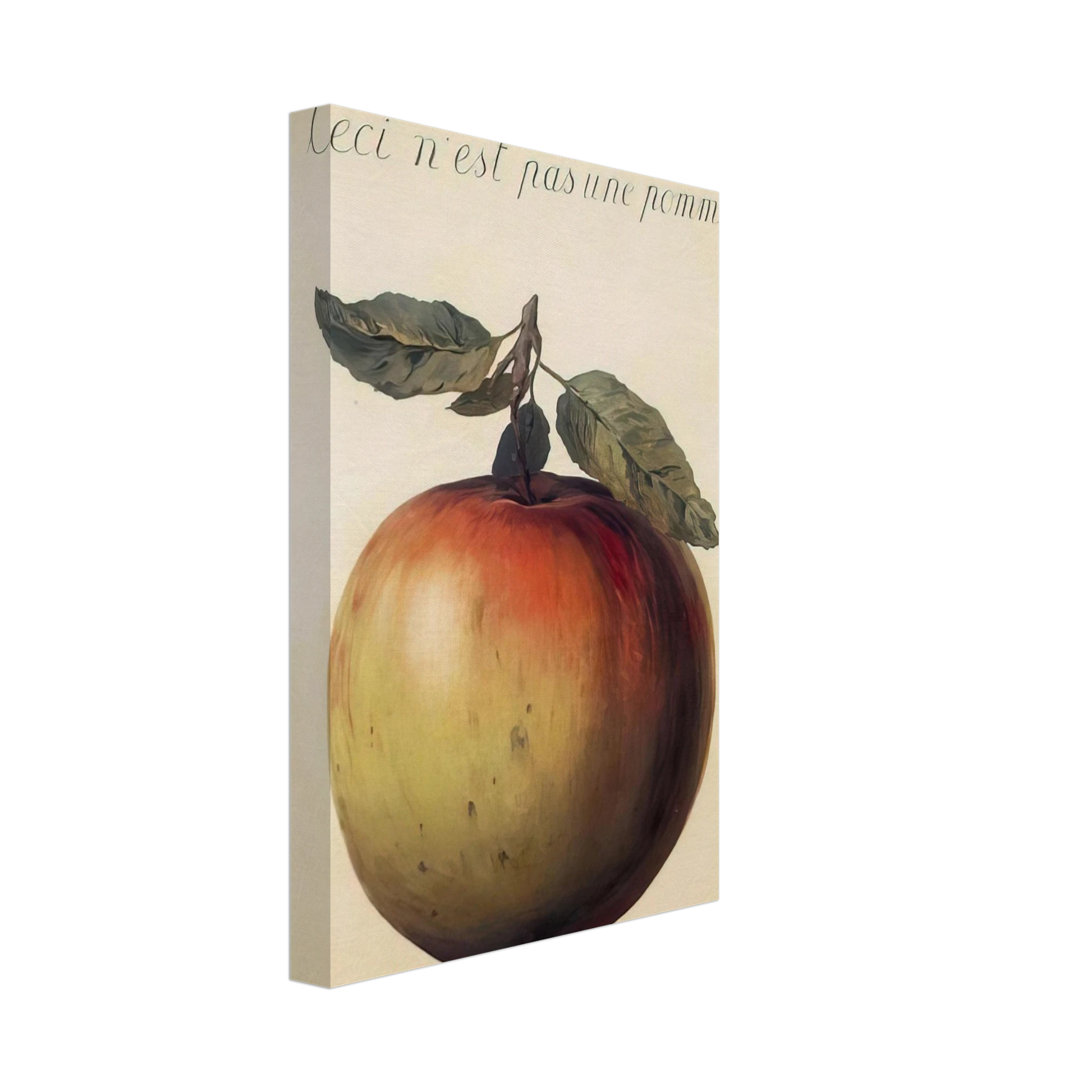 Rene Magritte - THIS IS NOT AN APPLE 1964 Canvas - 70x100 cm / 28x40 inches-canvas
