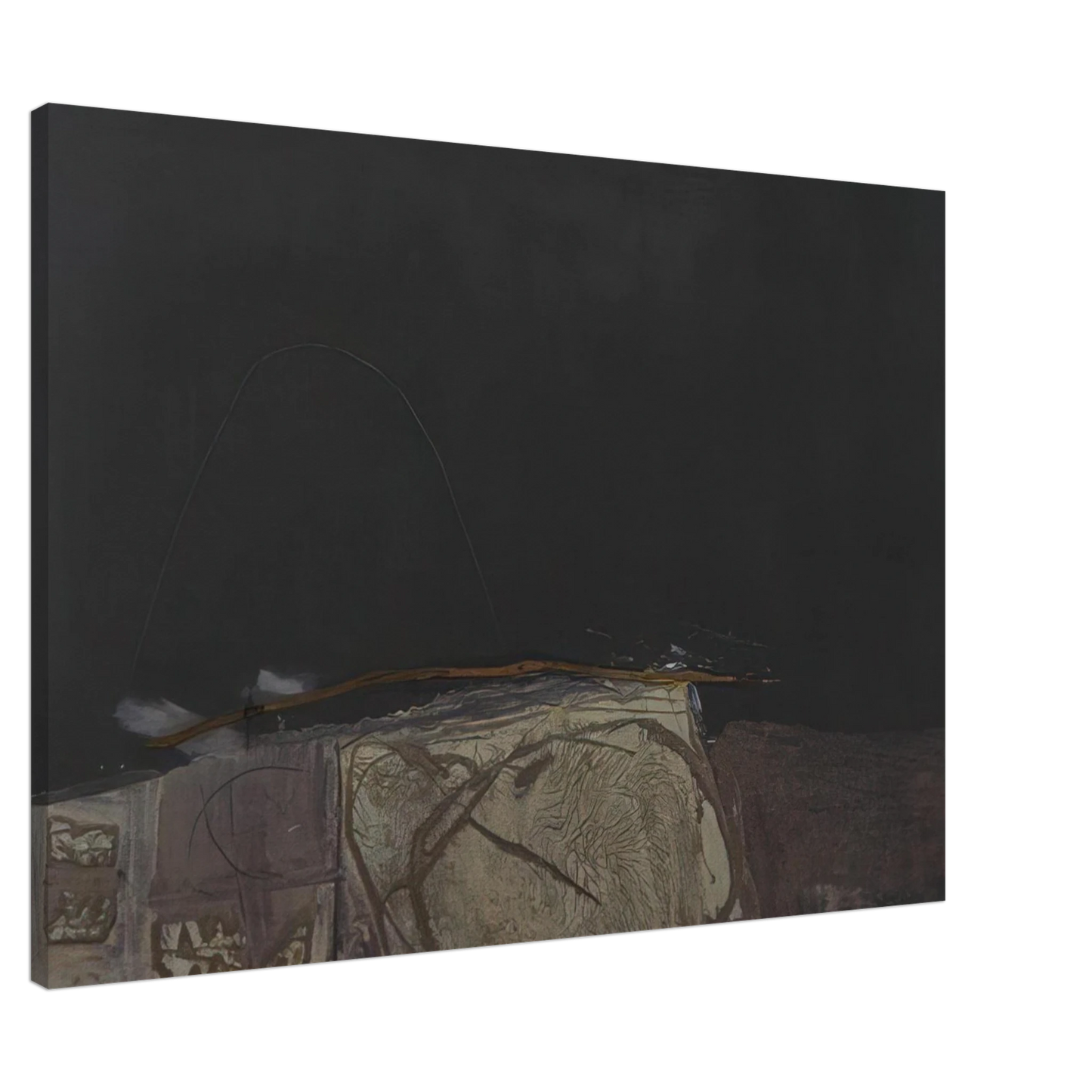 Antoni Tapies - GREY AND GREEN PAINTING 1957 Canvas - 20x30 cm / 8x12 inches-canvas