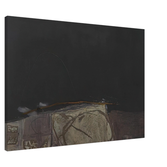 Antoni Tapies - GREY AND GREEN PAINTING 1957 Canvas - 20x30 cm / 8x12 inches-canvas