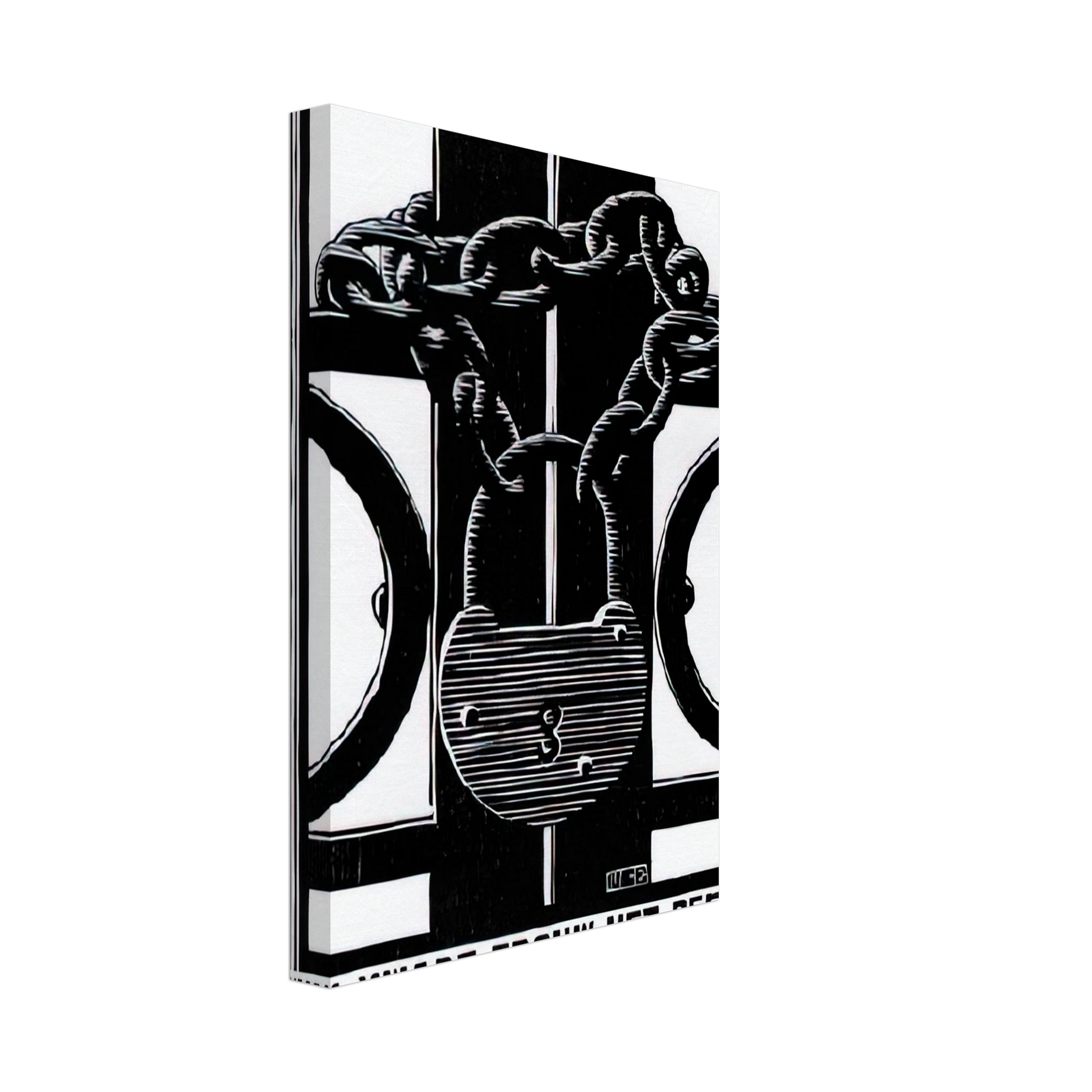MC Escher - PADLOCK Canvas - 40x60 cm / 16x24 inches-canvas