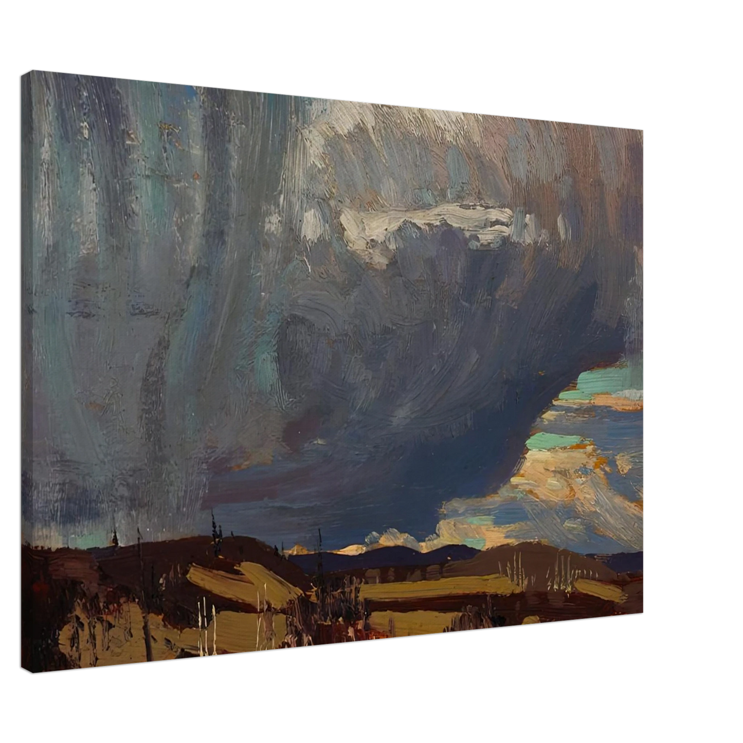 Tom Thomson - APPROACHING SNOWSTORM 1915 Canvas - 20x30 cm / 8x12 inches-canvas