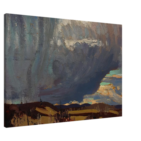 Tom Thomson - APPROACHING SNOWSTORM 1915 Canvas - 20x30 cm / 8x12 inches-canvas
