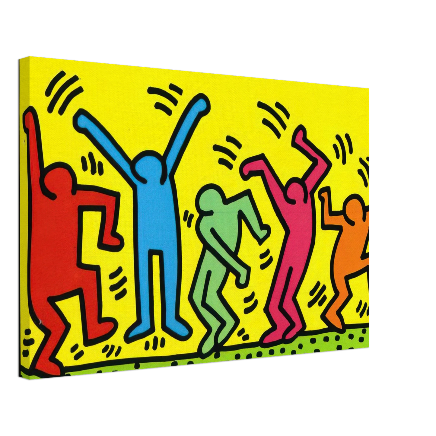 Keith Haring - UNTITLED DANCE 1987 Canvas - 70x100 cm / 28x40 inches-canvas