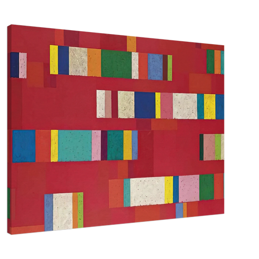 Piero Dorazio - Rosso Perugino - 1979 Canvas - 20x30 cm / 8x12 inches-canvas