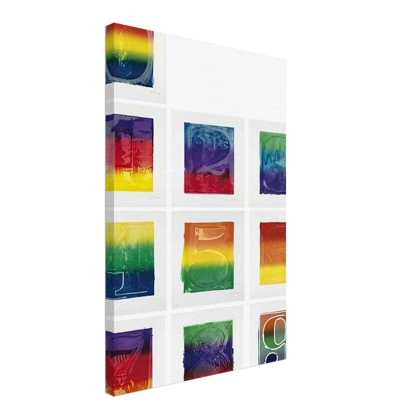 Jasper Johns - COLOR NUMERAL SERIES ULAE 59 68 1969 Canvas - 70x100 cm / 28x40 inches-canvas