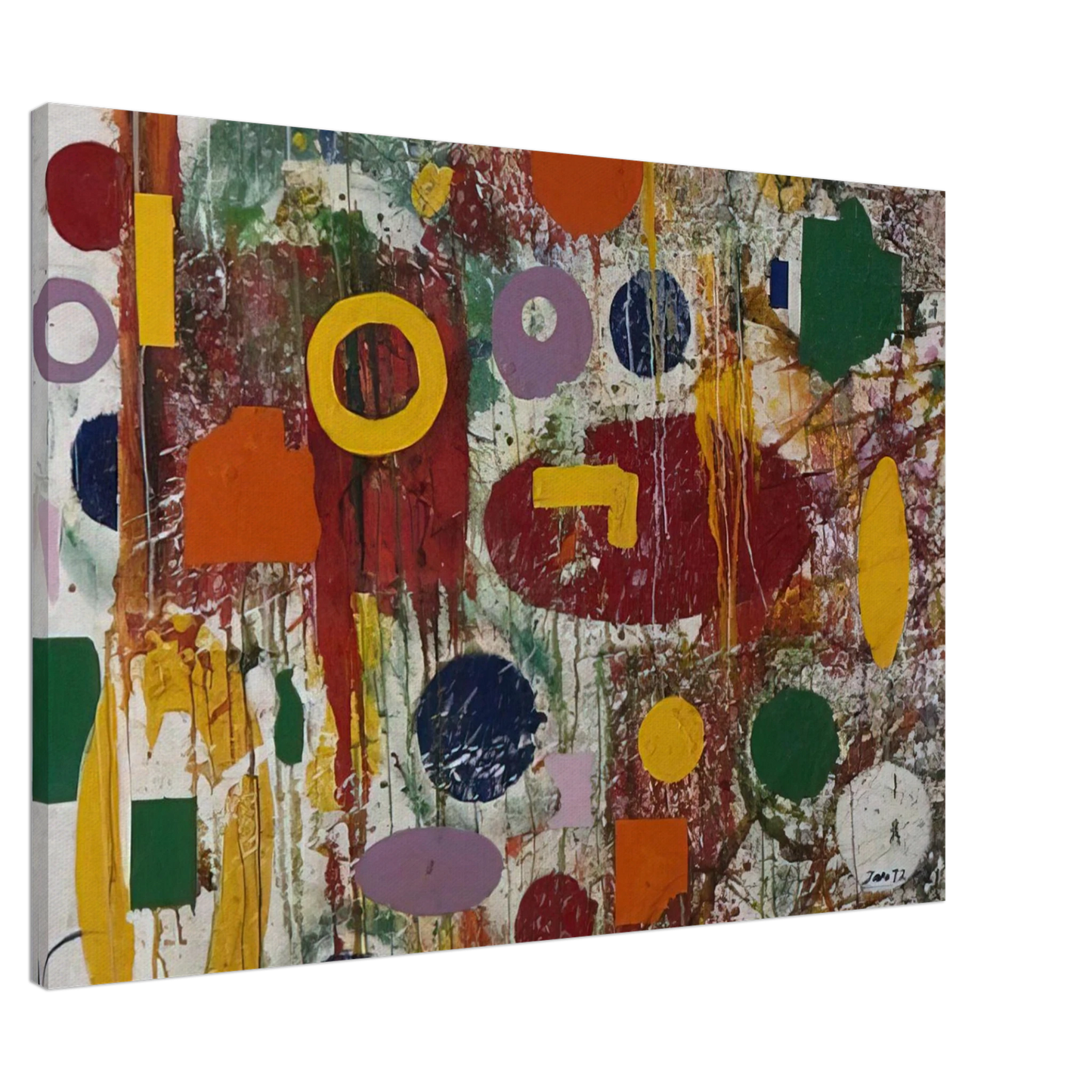 Taro Yamamoto - UNTITLED 1972 2 Canvas - 20x30 cm / 8x12 inches-canvas