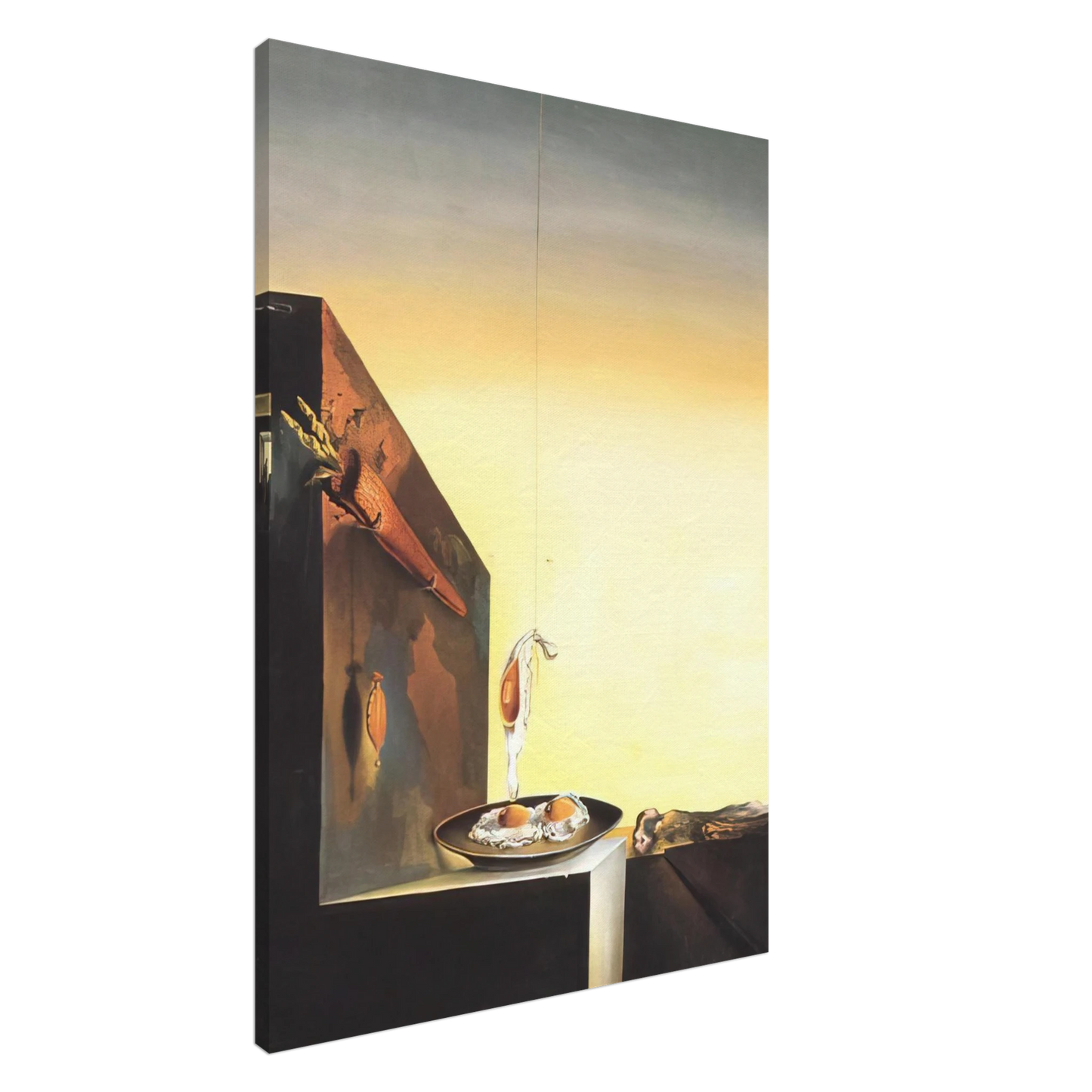 Salvador Dali - EGGS ON PLATE WITHOUT THE FLAT Canvas - 20x30 cm / 8x12 inches-canvas