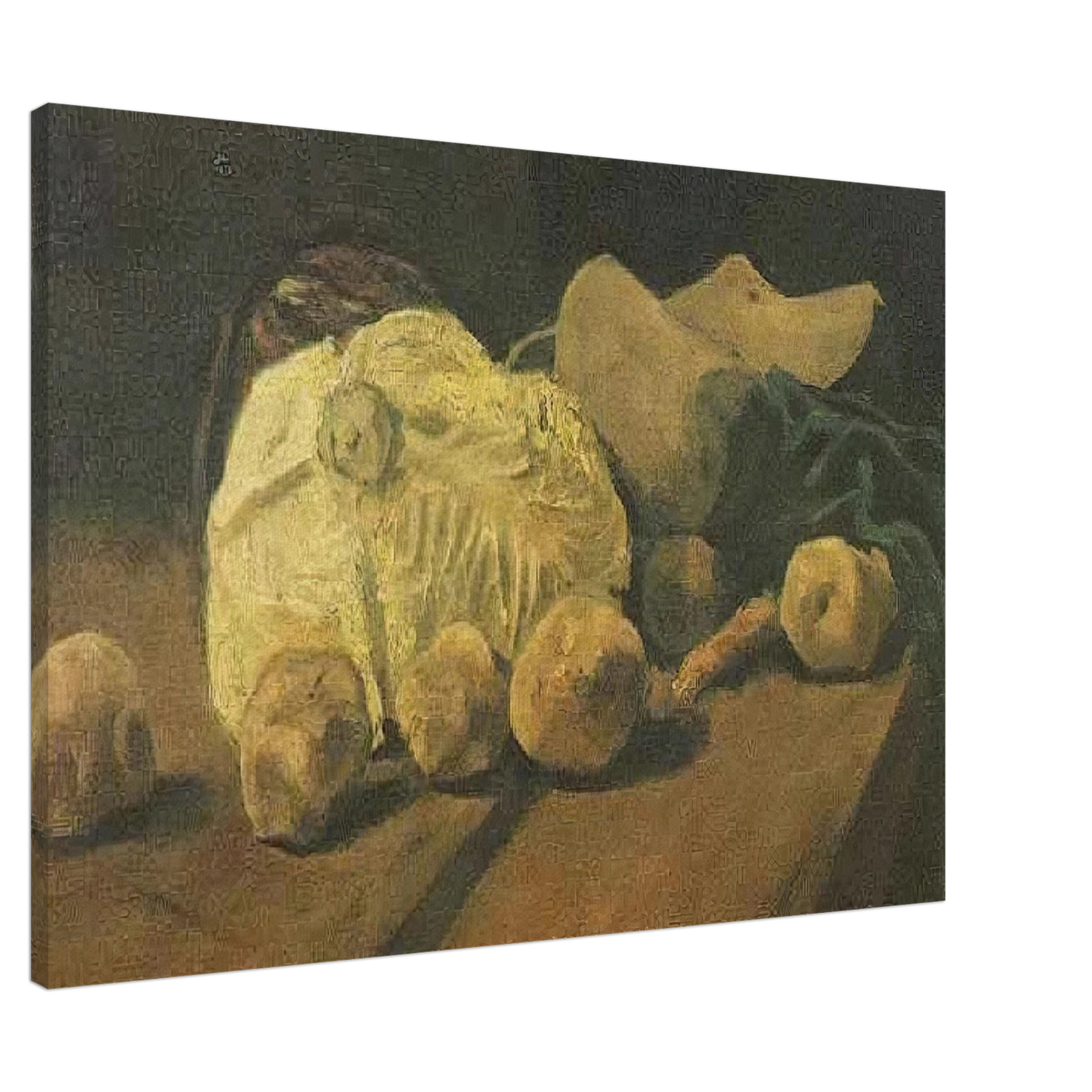 Vincent van Gogh - Still Life with Cabbage and Clogs Canvas - 20x30 cm / 8x12 inches-canvas