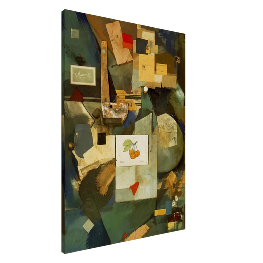Kurt Schwitters - CHERRY PICTURE 1921 Canvas - 20x30 cm / 8x12 inches-canvas