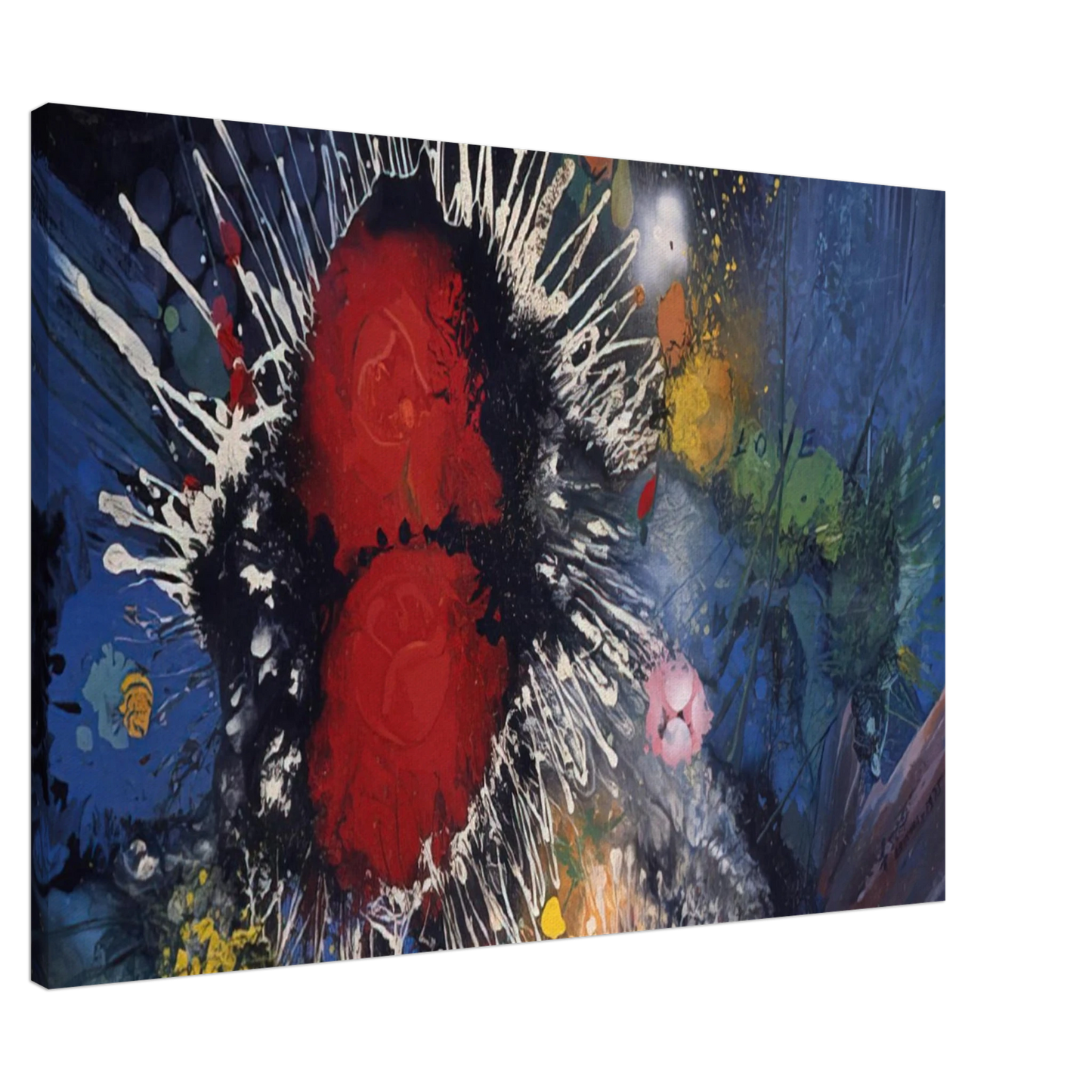 Gebre Kristos Desta - Flowers No. 4 - 1974 Canvas - 20x30 cm / 8x12 inches-canvas