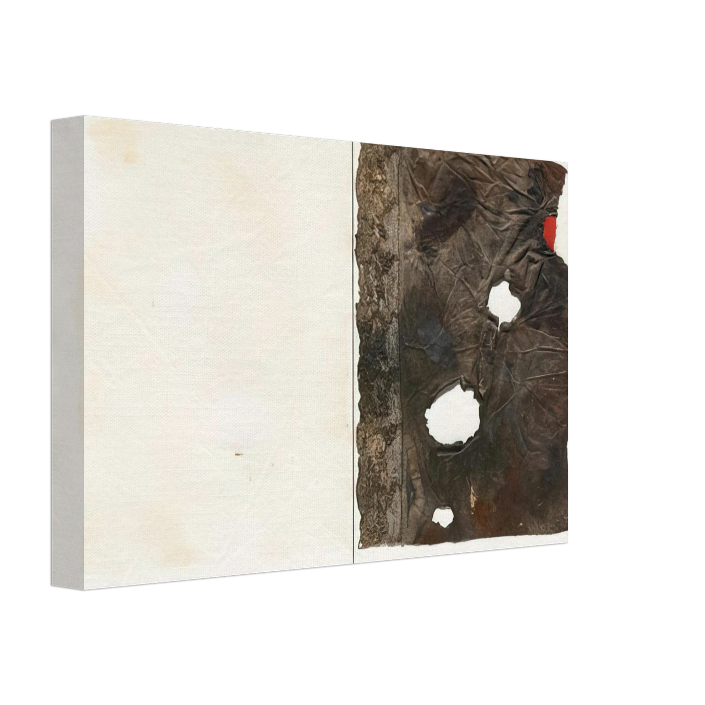 Alberto Burri - Plate from 17 variazioni su temi proposti per una pura ideologia fonetica - 1955 Canvas - 40x60 cm / 16x24 inches-canvas