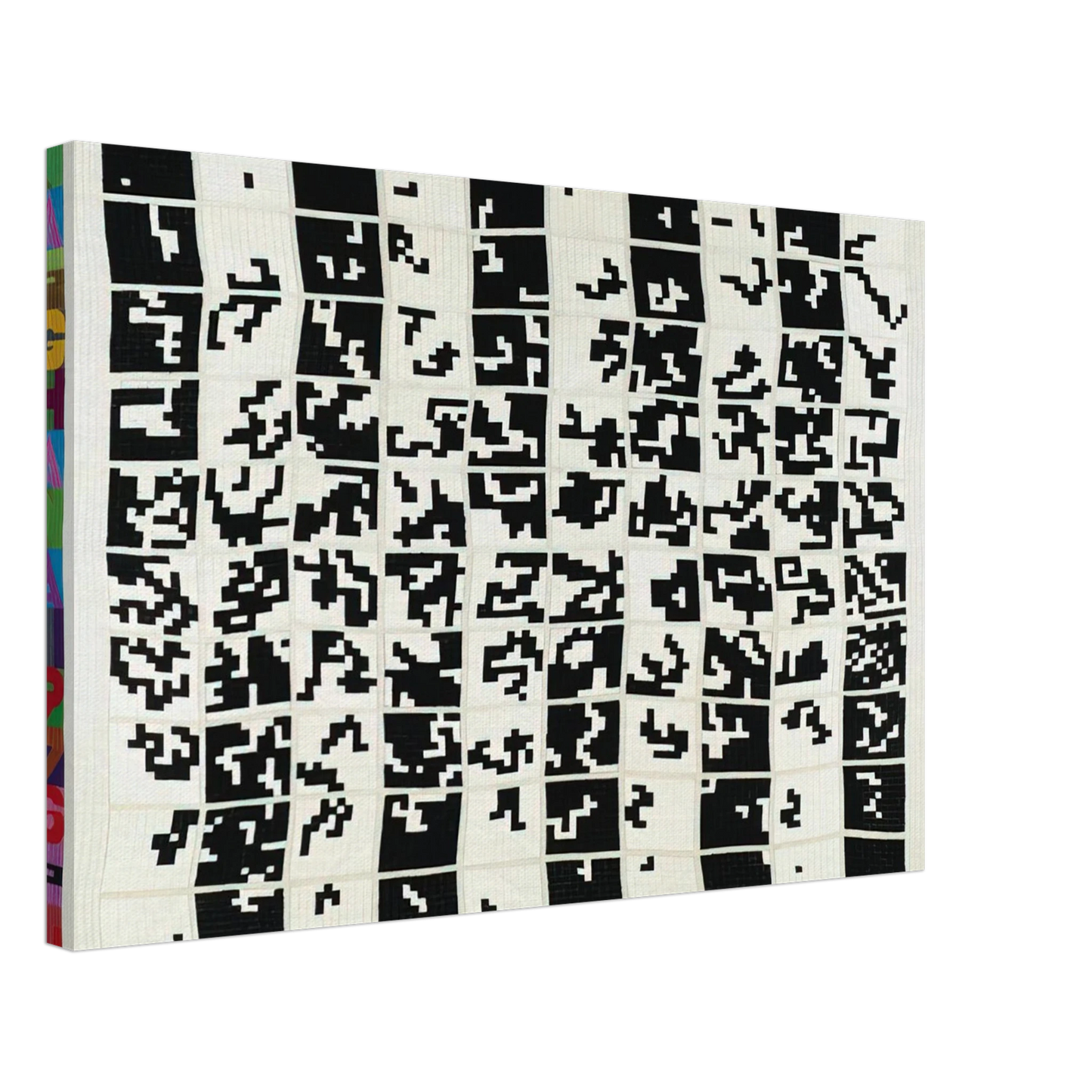 Alighiero Boetti - ALTERNANDO DA UNO A CENTO E VICEVERSA 1977 Canvas - 70x100 cm / 28x40 inches-canvas