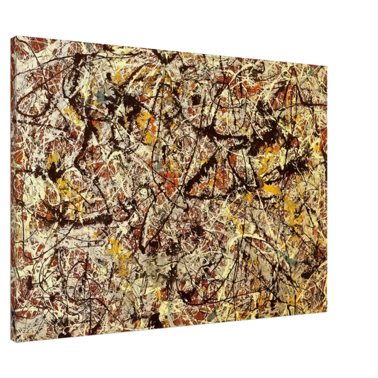 Jackson Pollock - MURAL ON INDIAN RED GROUND 1950 Canvas - 20x30 cm / 8x12 inches-canvas