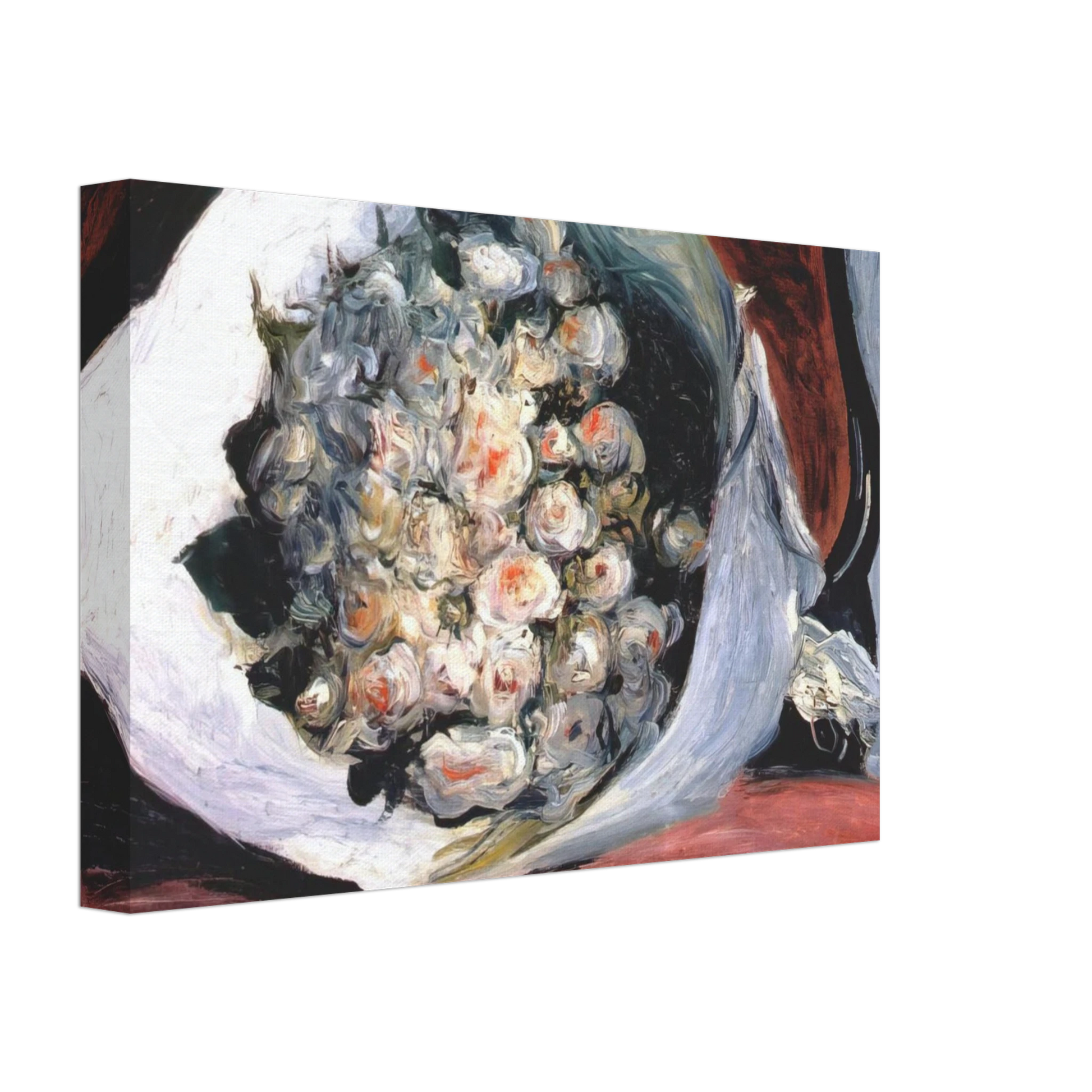 Pierre-Auguste Renoir - Bouquet in a theater box Canvas - 40x60 cm / 16x24 inches-canvas