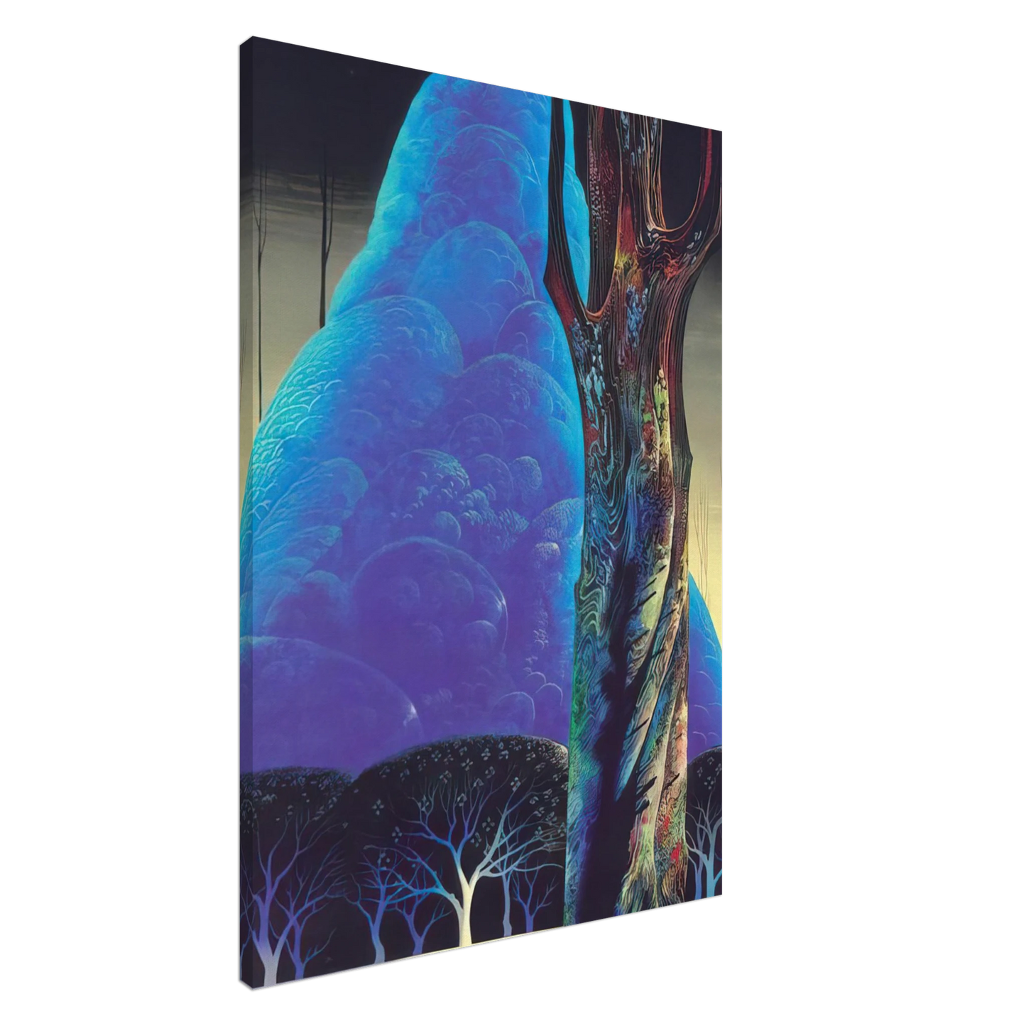 Eyvind Earle - Blue Nocturne Canvas - 20x30 cm / 8x12 inches-canvas