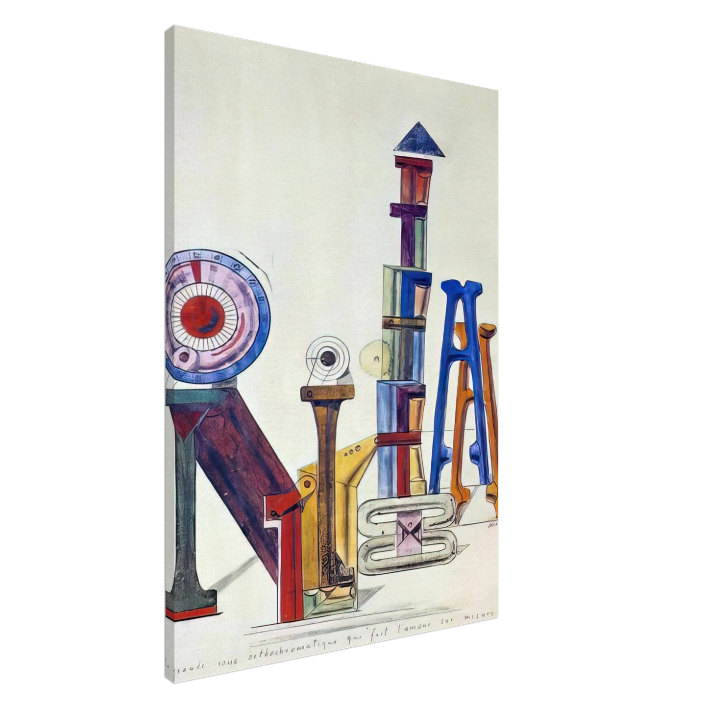 Max Ernst - La Grande Roue Orthochromatiqueâ€¦ Canvas - 20x30 cm / 8x12 inches-canvas