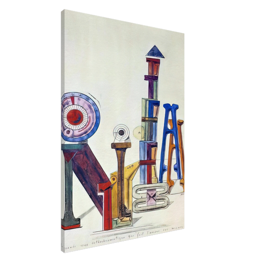 Max Ernst - La Grande Roue Orthochromatiqueâ€¦ Canvas - 20x30 cm / 8x12 inches-canvas