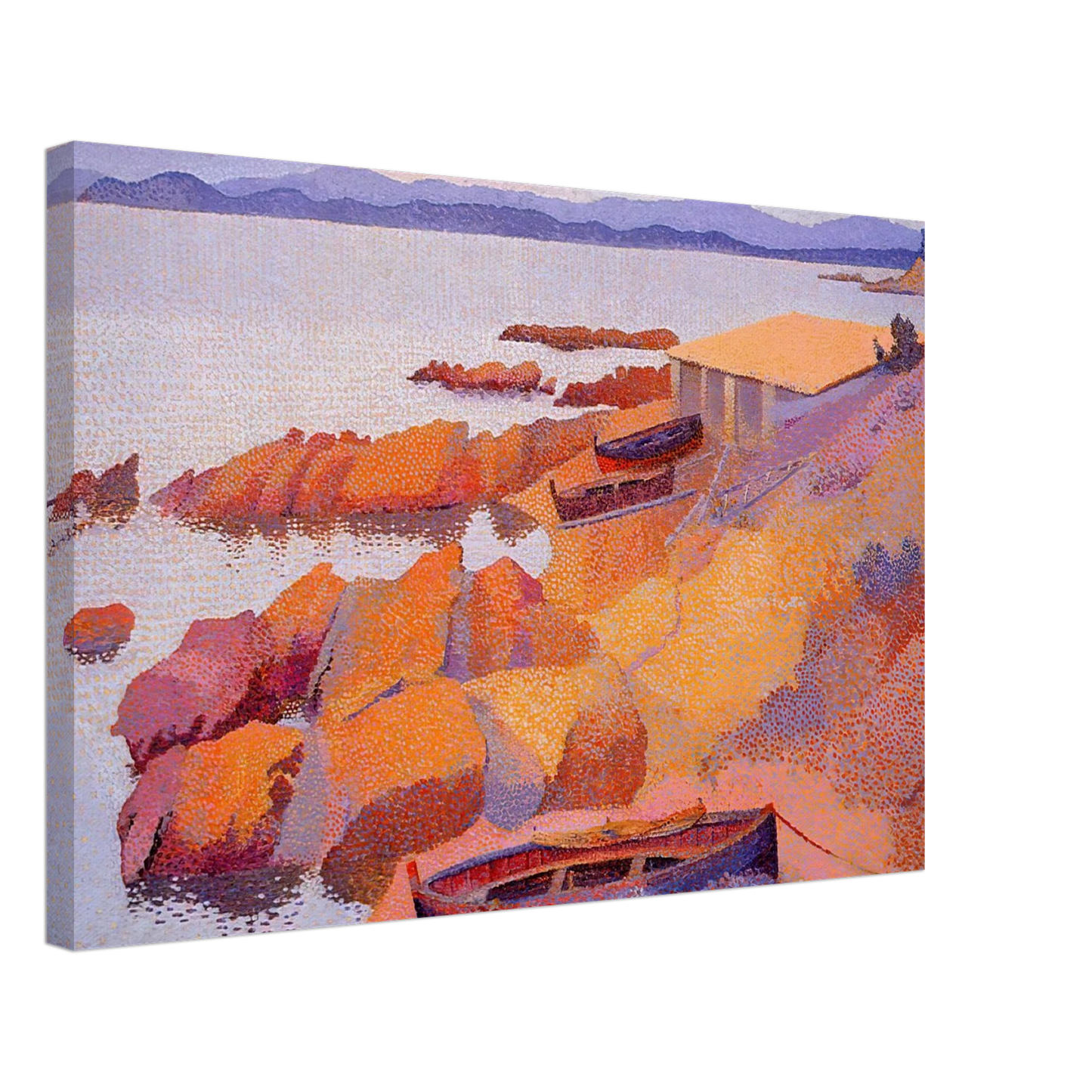 Henri-Edmond Cross - Coast Near Antibes Canvas - 70x100 cm / 28x40 inches-canvas